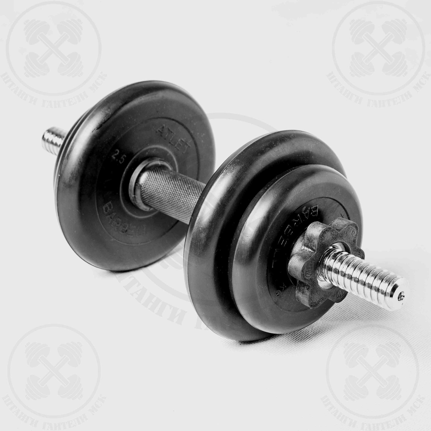 Гантель разборная 10 кг Barbell c обрезиненным грифом