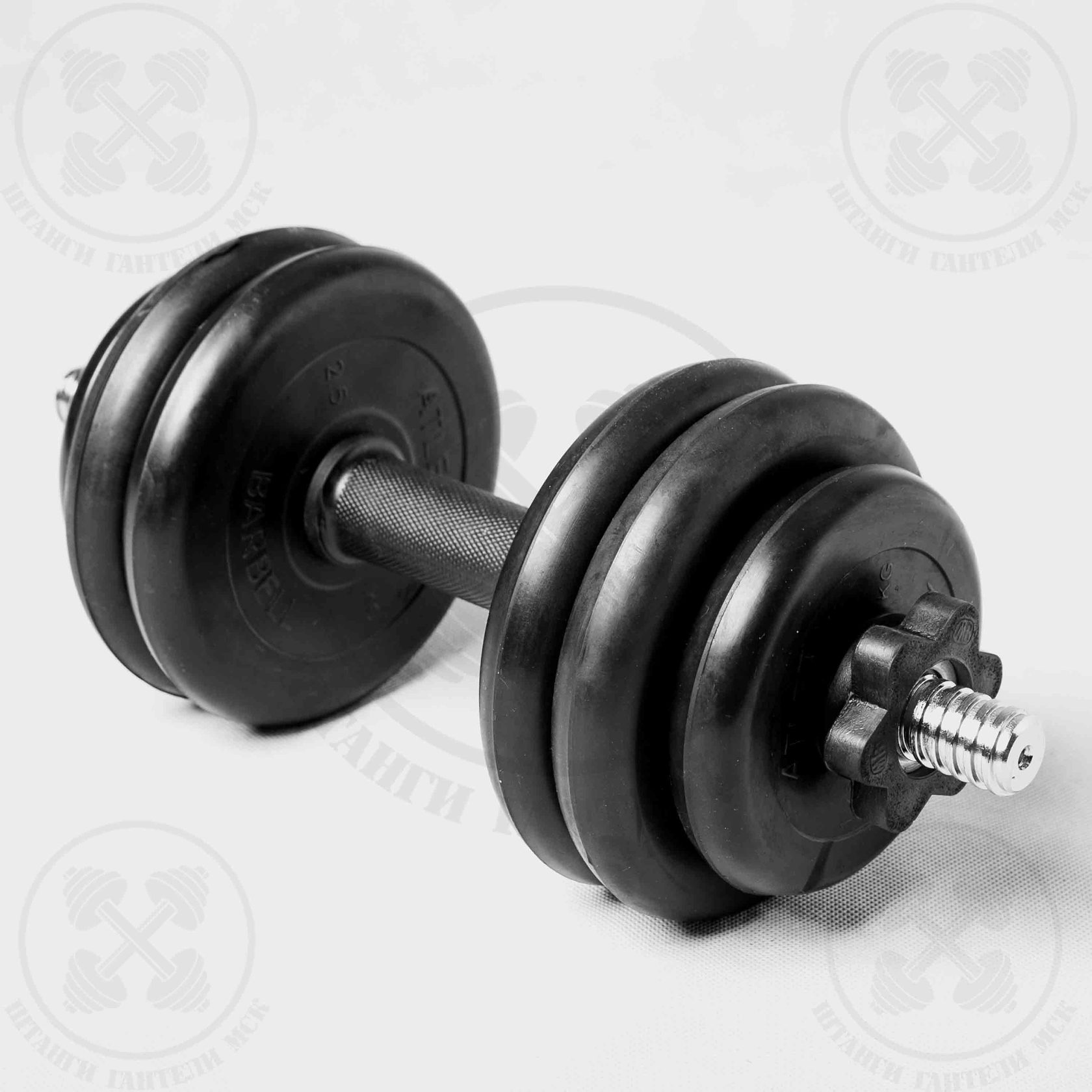 Гантель разборная 15 кг Barbell c обрезиненным грифом