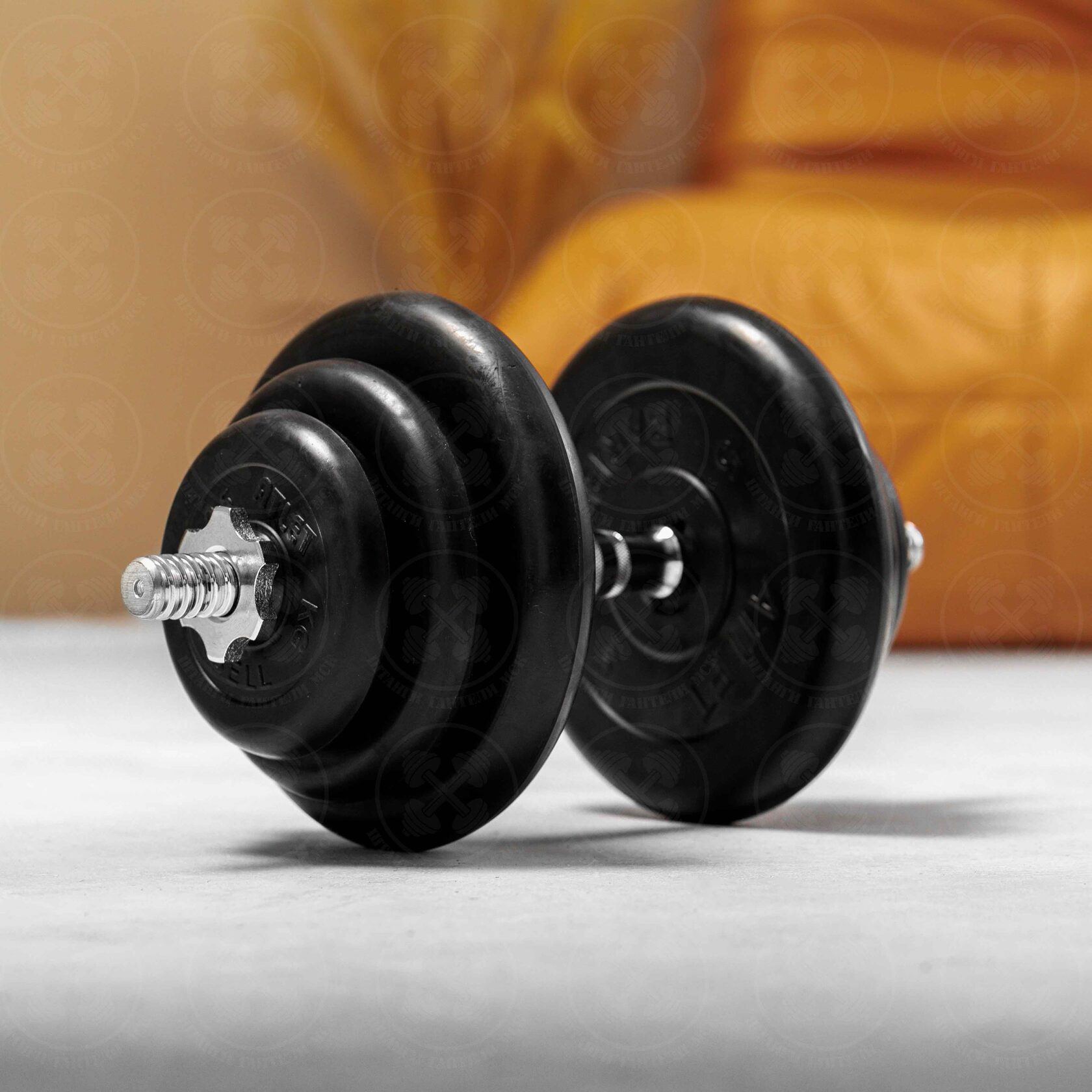 Гантель разборная 20 кг Barbell c необрезиненным грифом