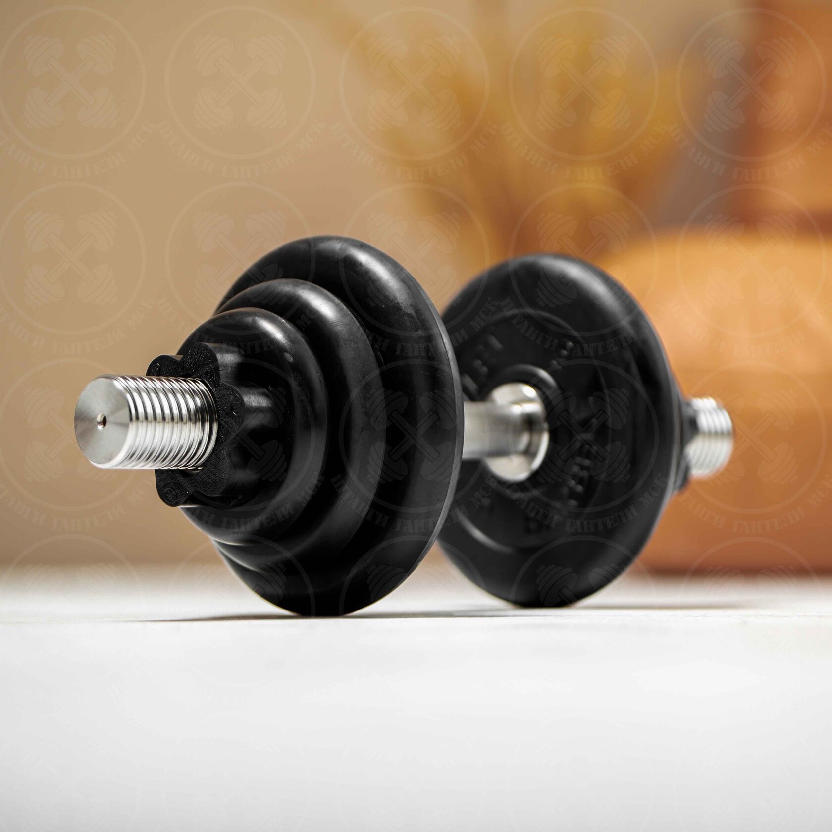 Гантель разборная 24 кг Barbell c необрезиненным грифом