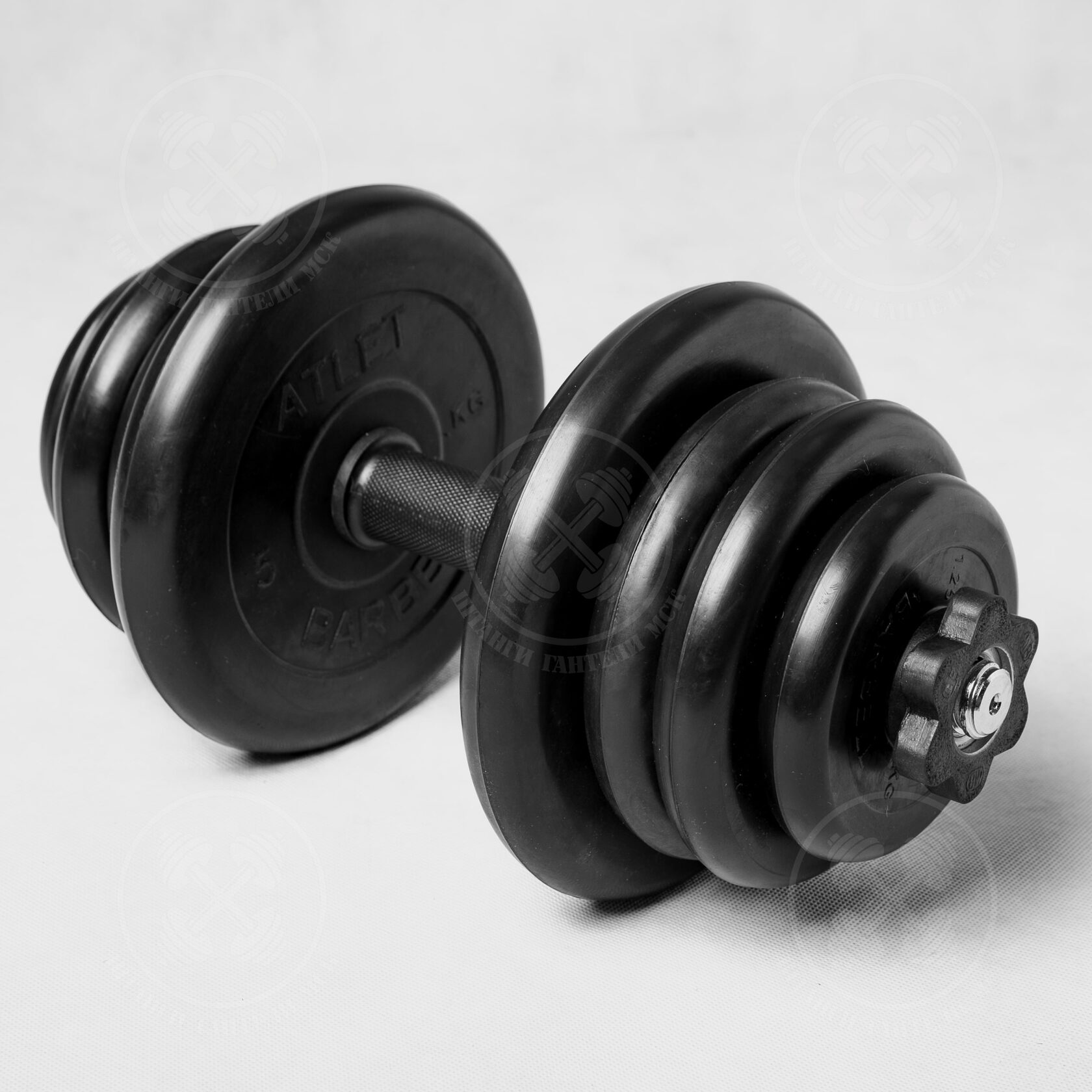 Гантель разборная 25 кг Barbell c обрезиненным грифом