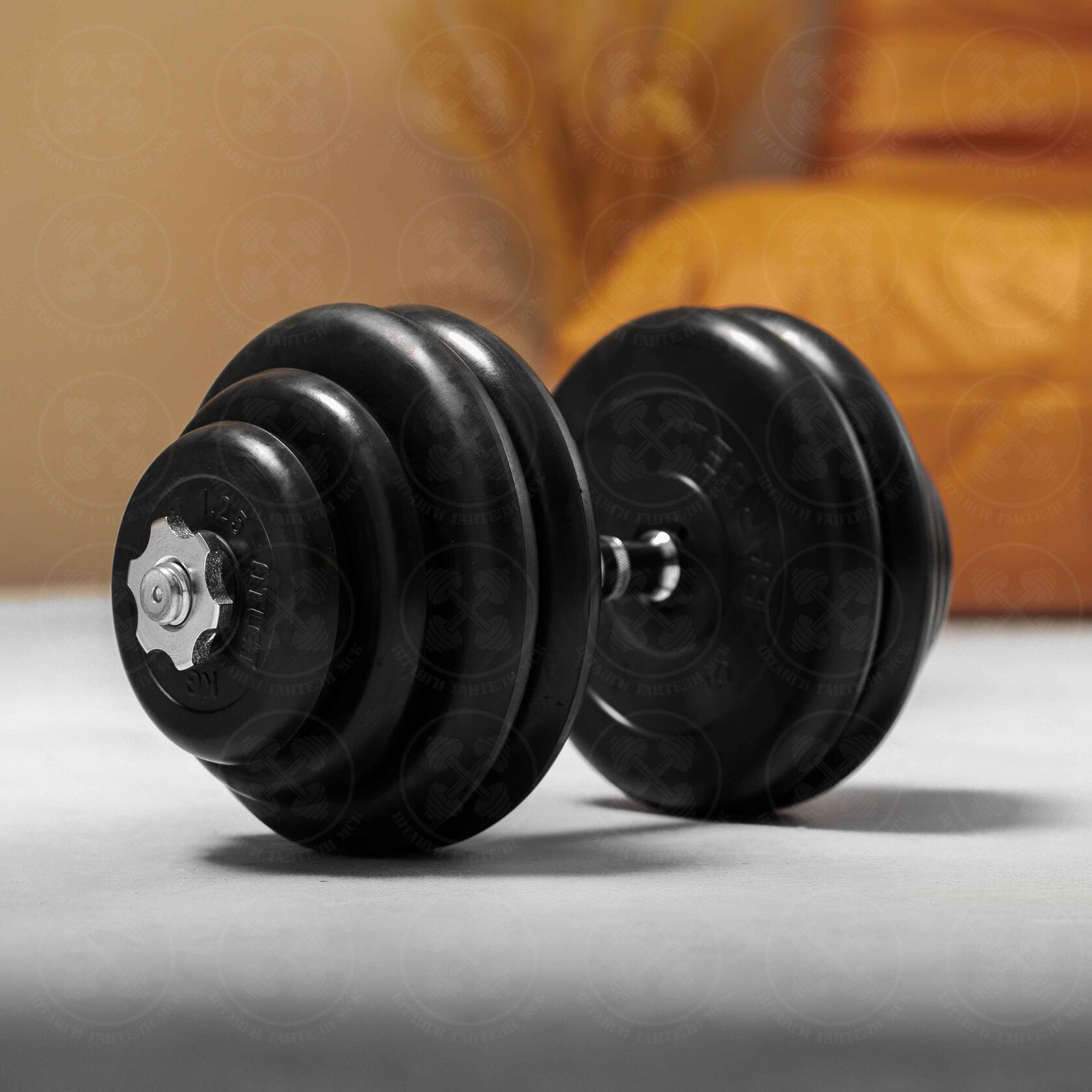 Гантель разборная 30 кг Barbell c необрезиненным грифом
