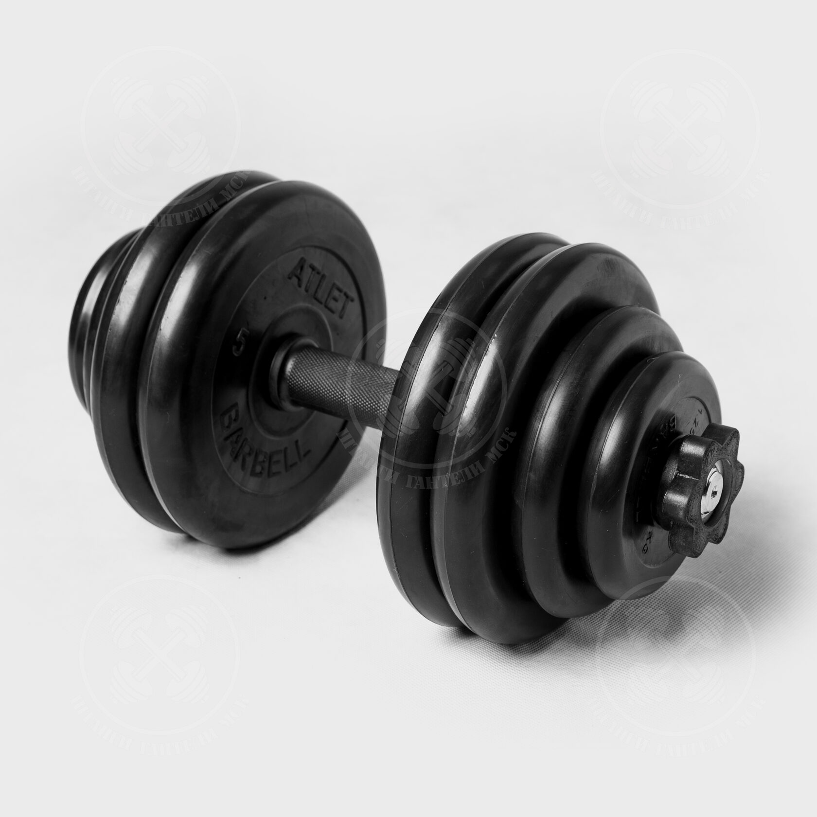 Гантель разборная 30 кг Barbell c обрезиненным грифом